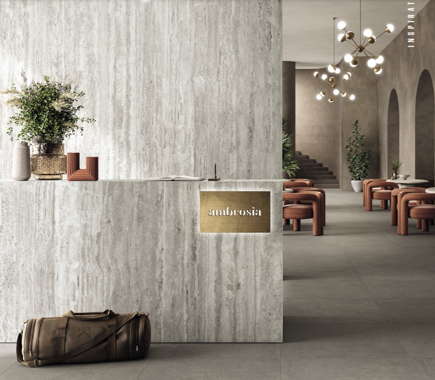 Velkoformátová dlaždice Mirage Elysian Travertini EY11 Travertino Misty 120 × 278 cm, tloušťka 6 mm
