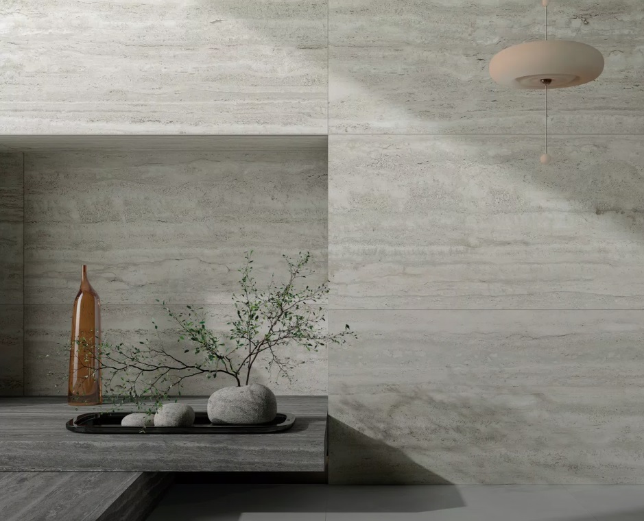 Velkoformátová dlaždice Mirage Elysian Travertini EY11 Travertino Misty 120 × 278 cm, tloušťka 6 mm