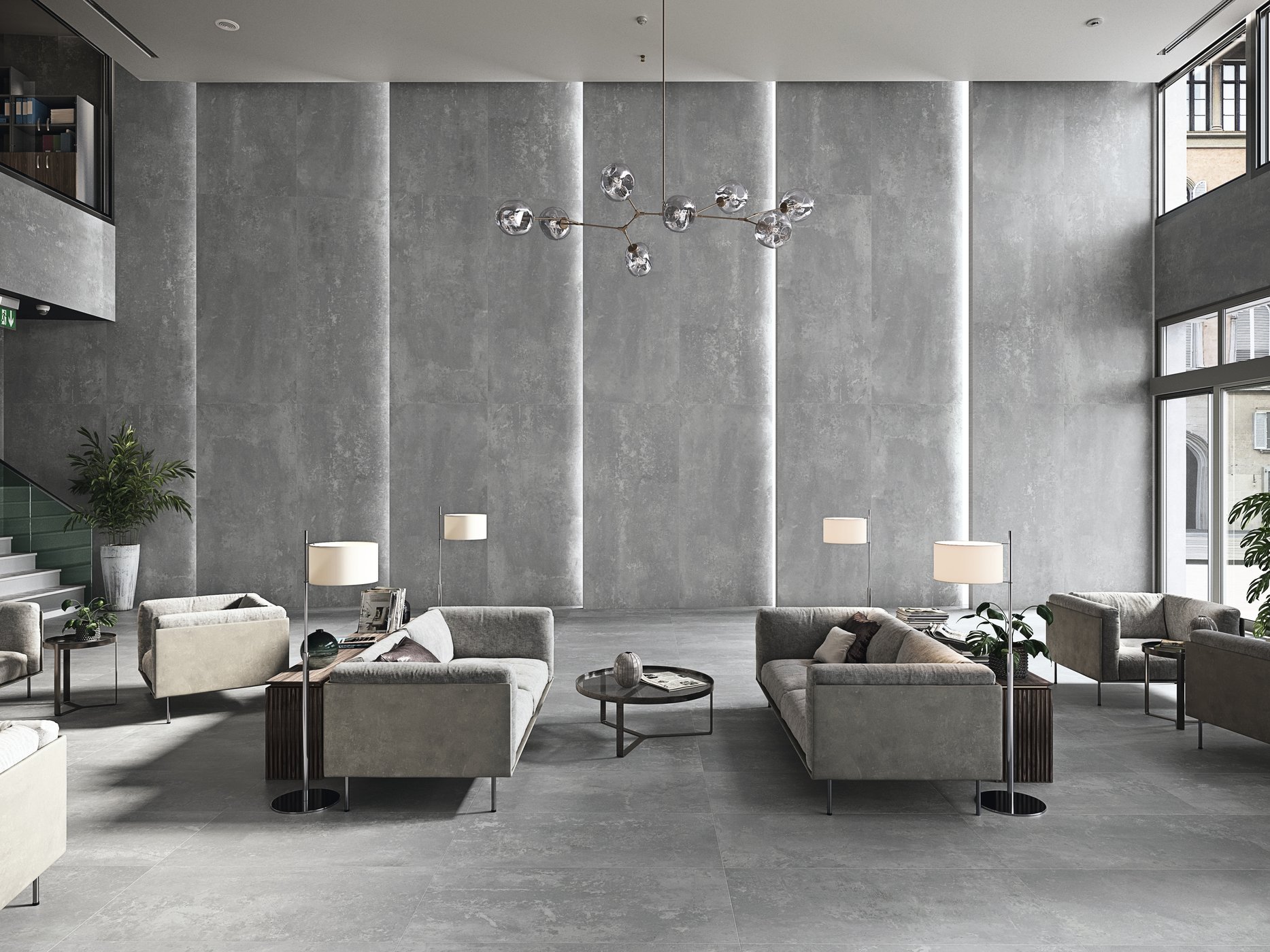 Velkoformátová dlaždice AB Halden Steel 120 × 260 cm, tloušťka 7 mm