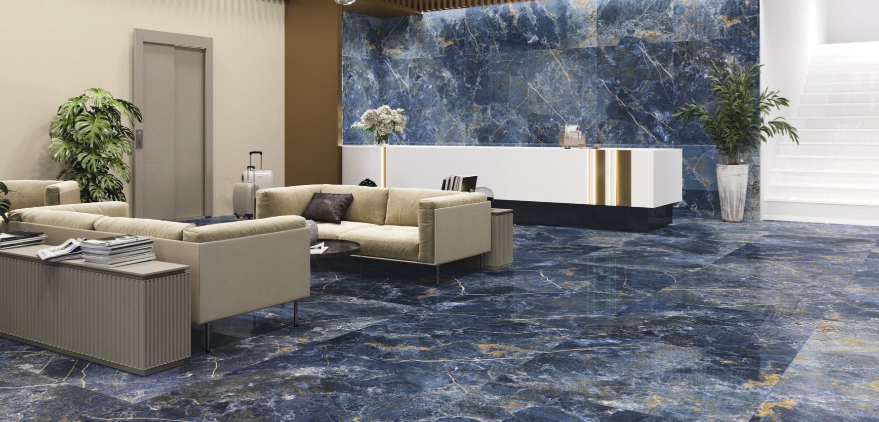 Velkoformátová dlaždice AB Icaro Blue 120 × 260 cm, tloušťka 7 mm