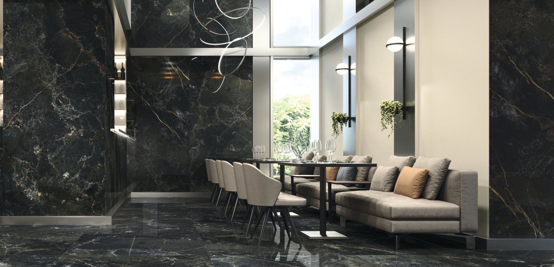 Velkoformátová dlaždice AB Icaro Dark 120 × 260 cm, tloušťka 7 mm