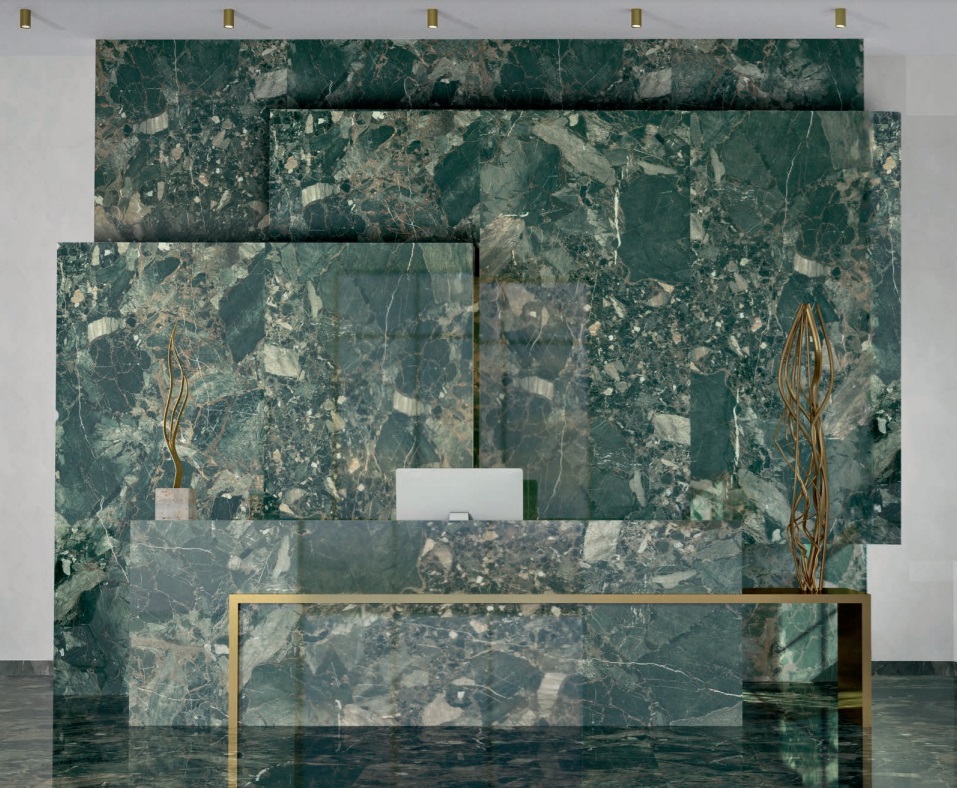 Velkoformátová dlaždice AB Indi Green 120 × 260 cm, tloušťka 7 mm