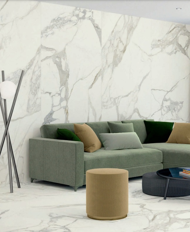 Velkoformátová dlaždice AB Medici White 120 × 260 cm, tloušťka 6 mm nebo 7 mm