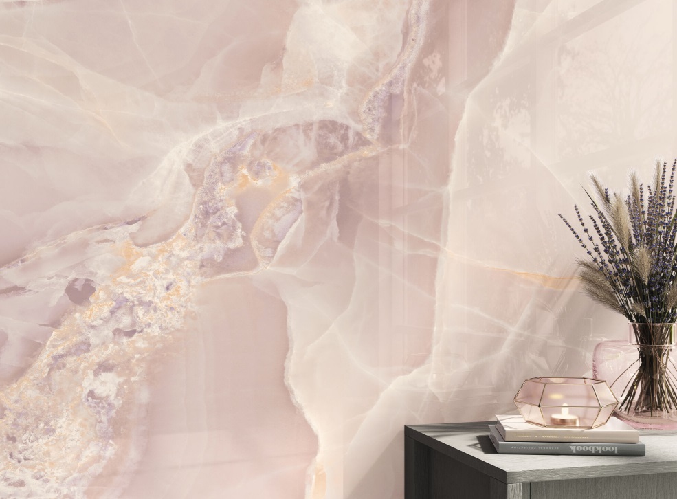 Velkoformátová dlaždice Baldocer Onyx Rose 120 × 260 cm, tloušťka 7 mm