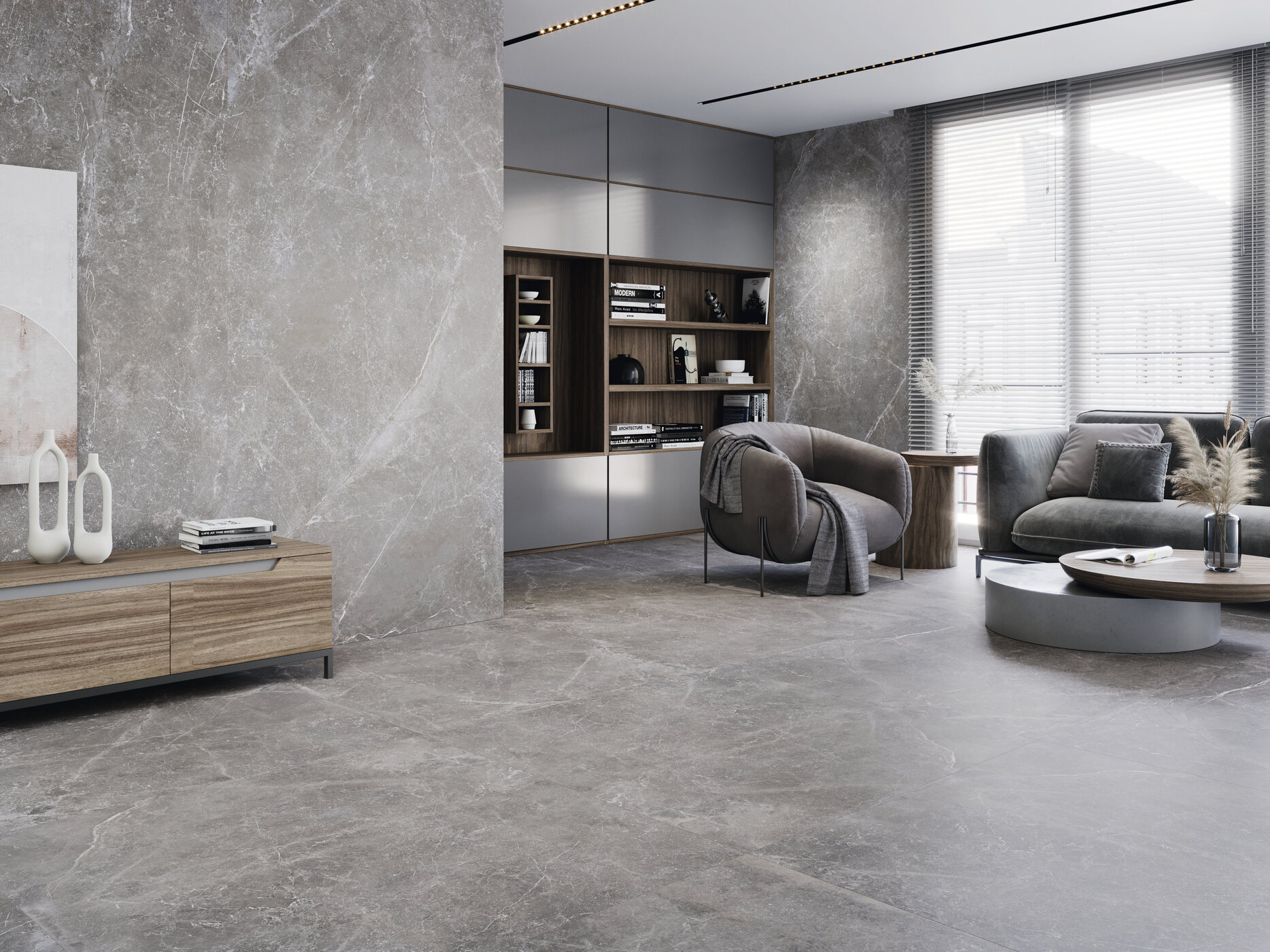 Velkoformátová dlaždice AB Pietra Antica Grigio 120 × 260 cm, tloušťka 6 mm nebo 7 mm
