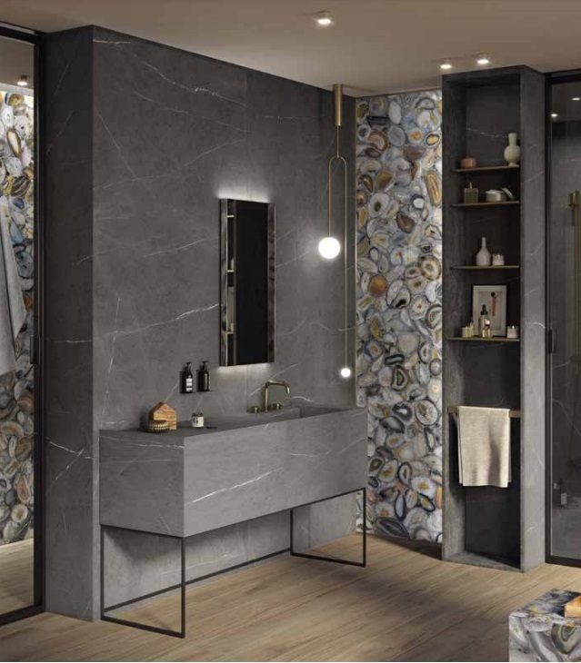 Großformatfliese Mirage Jolie JL06 Pietra Grey 120×278 cm 6 mm