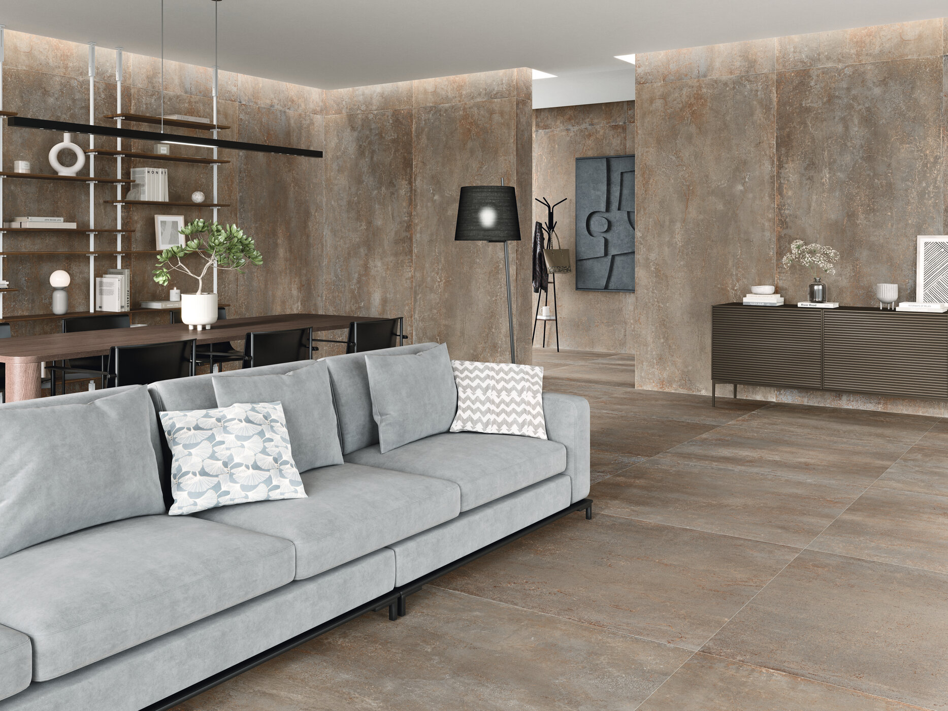 Velkoformátová dlaždice AB Rhodium Brass 120 × 260 cm, tloušťka 6 mm