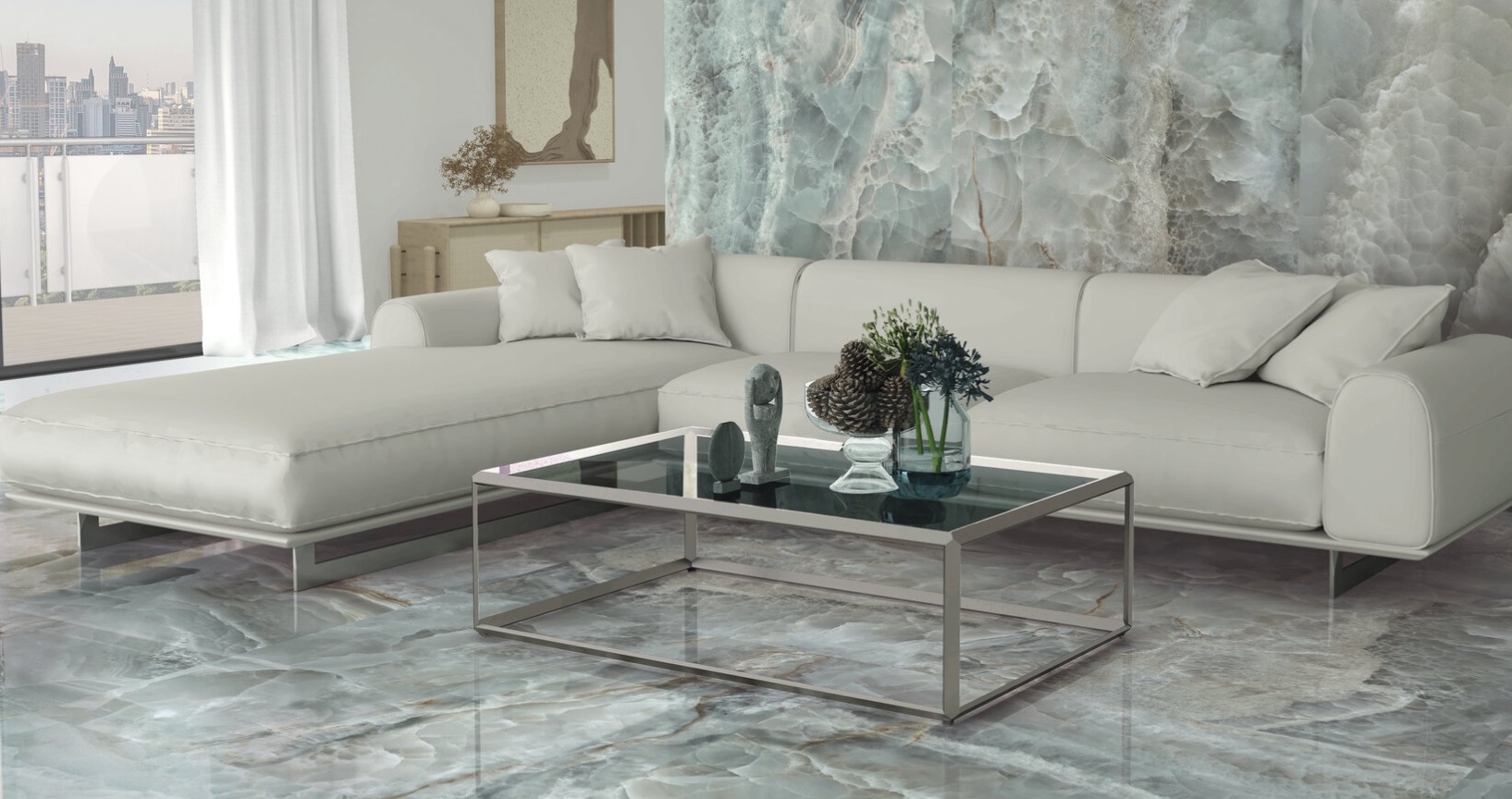 Velkoformátová dlaždice AB Saphire Jade 120 × 260 cm, tloušťka 7 mm