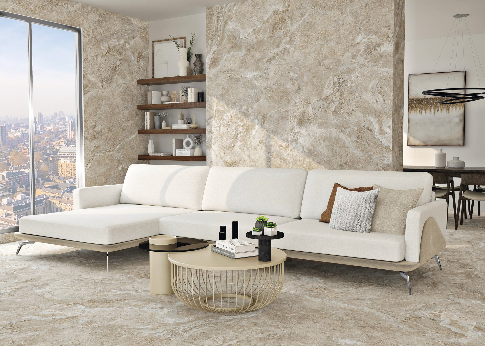 Velkoformátová dlaždice AB Scabos Nut 120 × 280 cm, tloušťka 6 mm