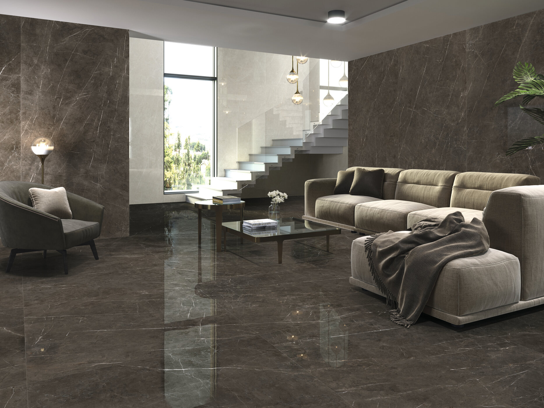 Großformatfliese AB Tessino Bronze 120x260cm 6 mm oder 7 mm