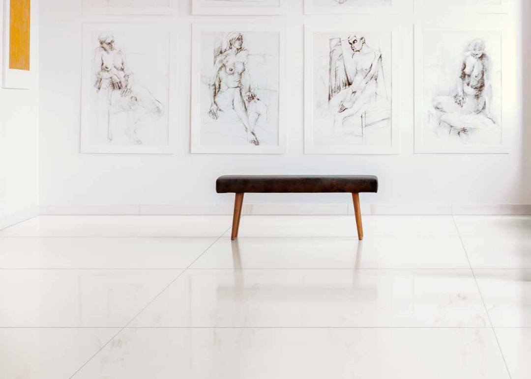 Velkoformátová dlaždice Rondine Tinte Unite White 120 × 280 cm, tloušťka 6 mm