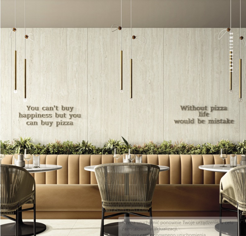 Velkoformátová dlaždice Mirage Elysian Travertino Pearly 120 × 278 cm, tloušťka 6 mm