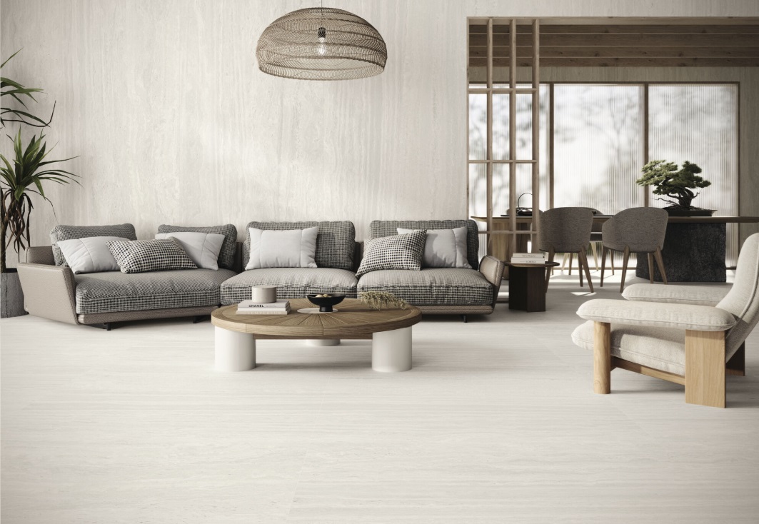 Velkoformátové keramické desky Baldocer Venice Bianco 120 × 260 cm, tloušťka 6 mm nebo 7 mm