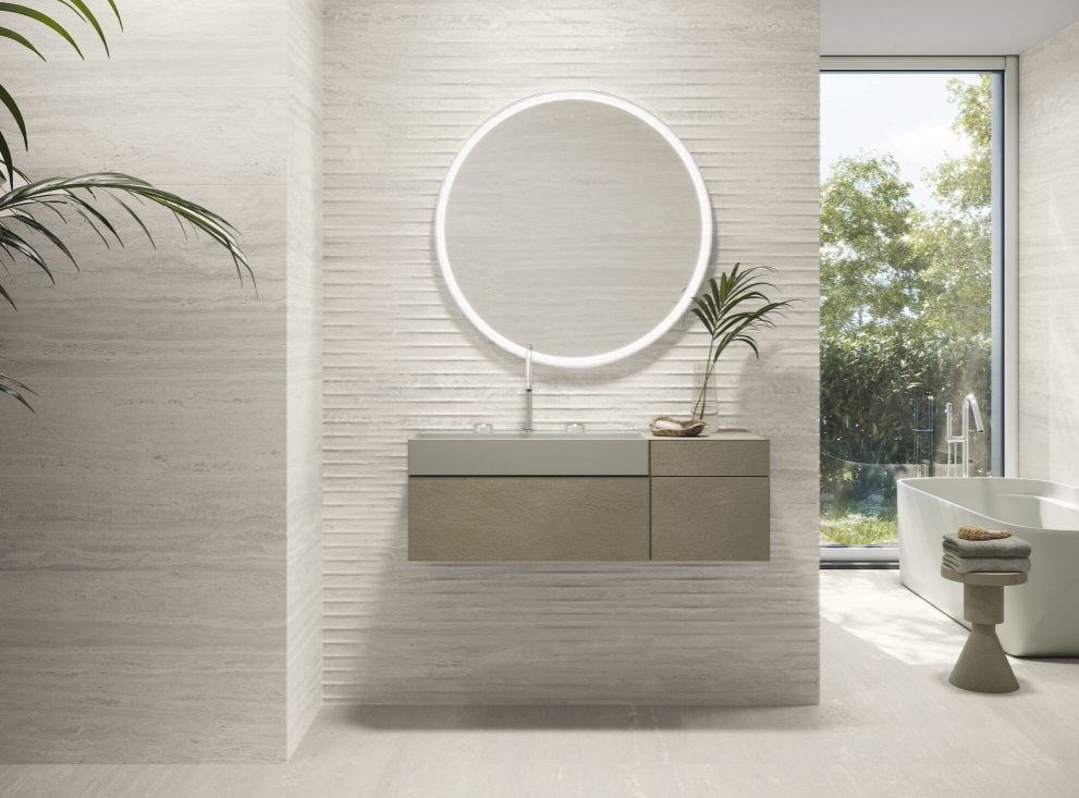 Velkoformátové keramické desky Baldocer Venice Bianco 120 × 260 cm, tloušťka 6 mm nebo 7 mm