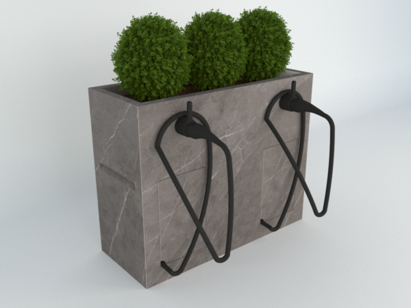 Ochrana proti krádeži: Wallbox nebo nabíjecí deska zamykatelná jako květináč 100 × 40 × 80 cm
