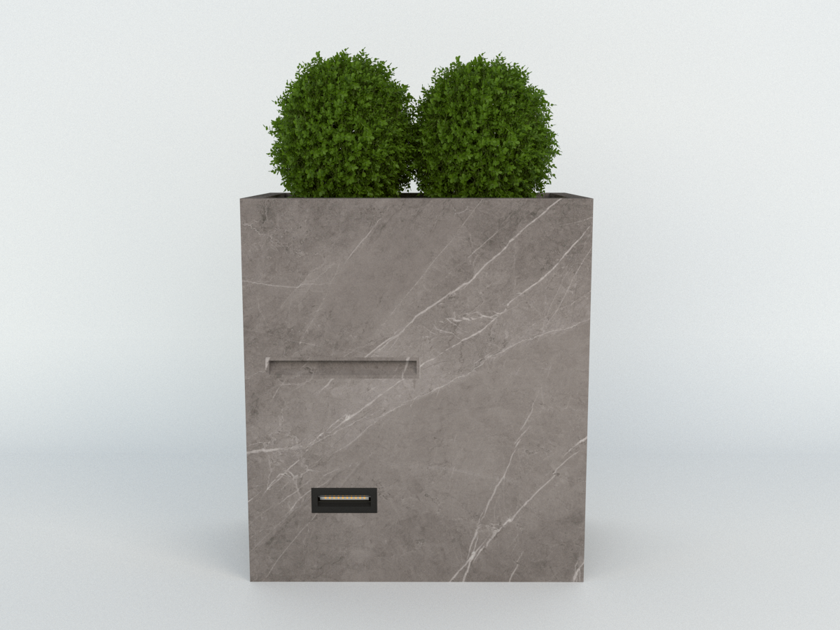 Ochrana proti krádeži: Wallbox nebo nabíjecí deska zamčená jako květináč EVSE 70 × 40 × 80 cm