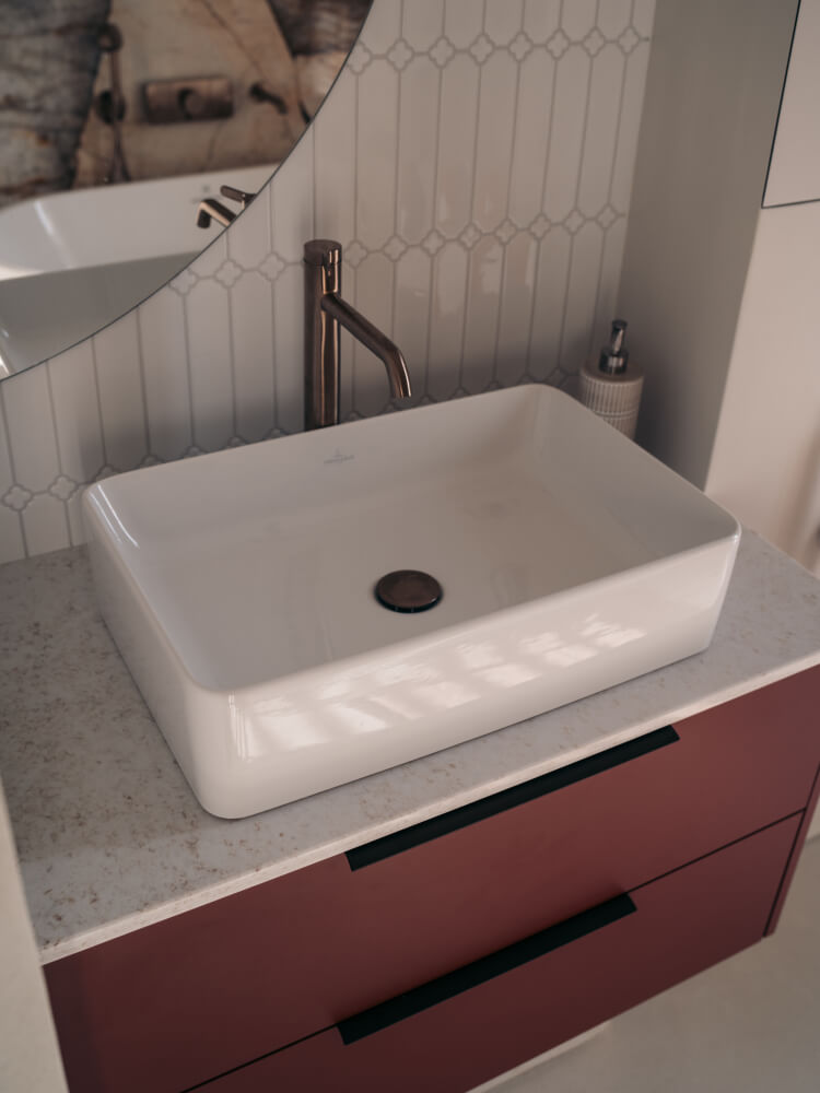 Kuchyňská deska Technistone Country Rose z konglomerátu na míru, béžová – leštěná
