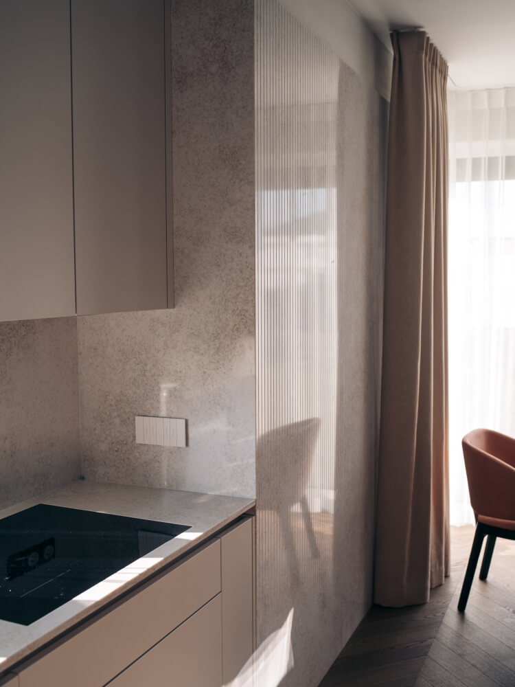 Kuchyňská deska Technistone Country Rose z konglomerátu na míru, béžová – leštěná