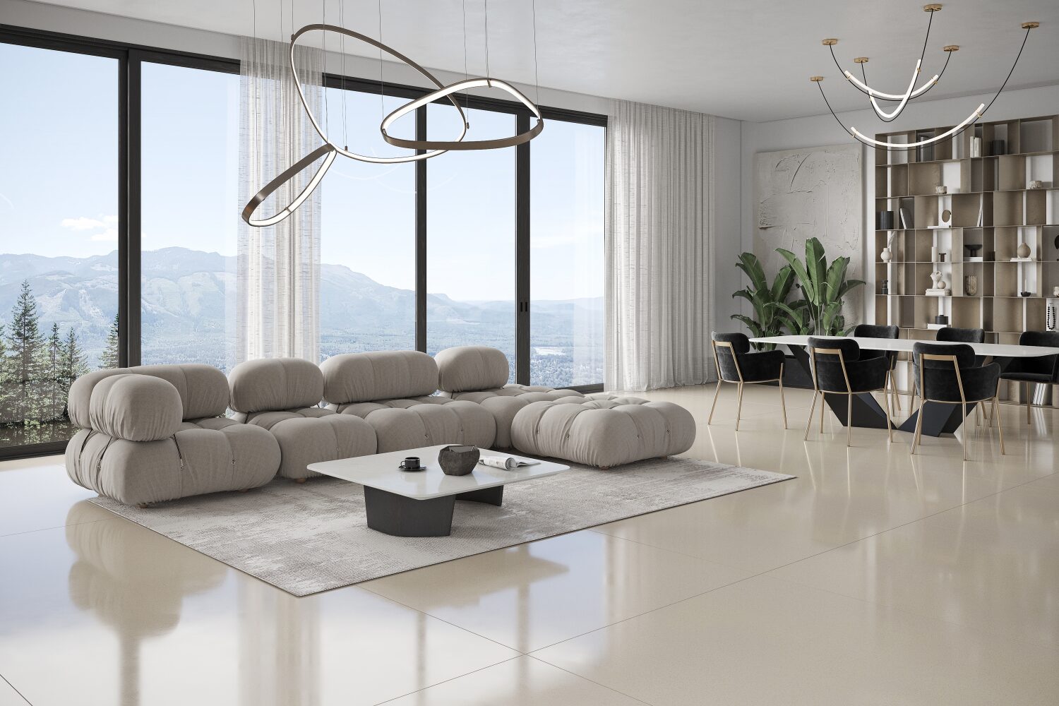 Kuchyňská deska Technistone Crystal Royal z konglomerátu na míru, béžová – leštěná