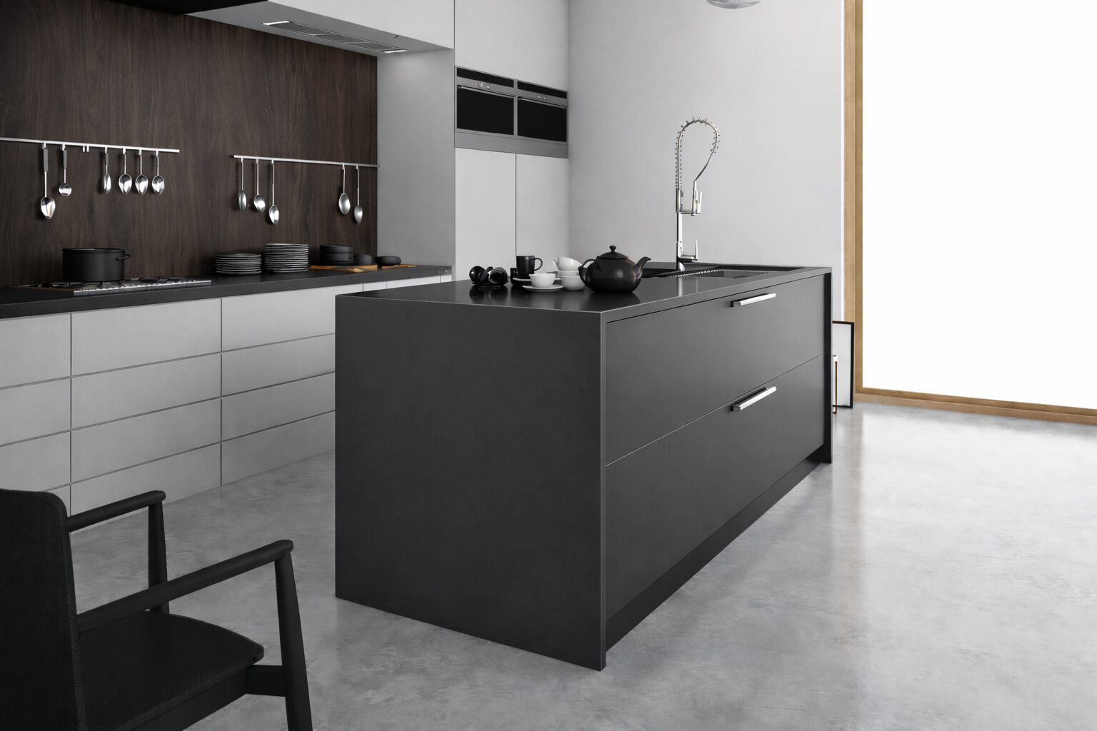 Konglomeráty F-Quartz Dark Grey pro pracovní desku