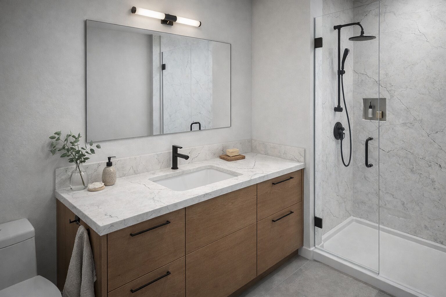 Konglomeráty F-Quartz Concrete Motion pro pracovní desku