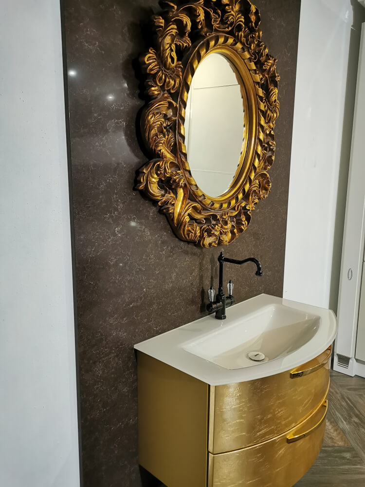 Kuchyňská deska Technistone Noble Athos Brown z konglomerátu na míru, hnědá – leštěná