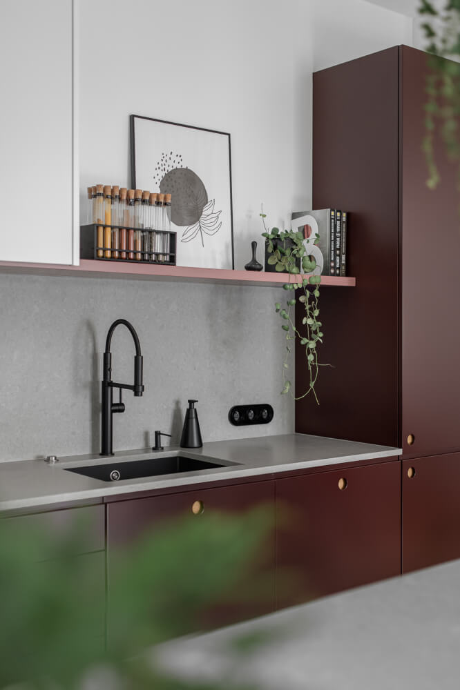 Technistone Noble Concrete Grey küchenarbeitsplatte aus Konglomerat nach Maß, Grau – Poliert