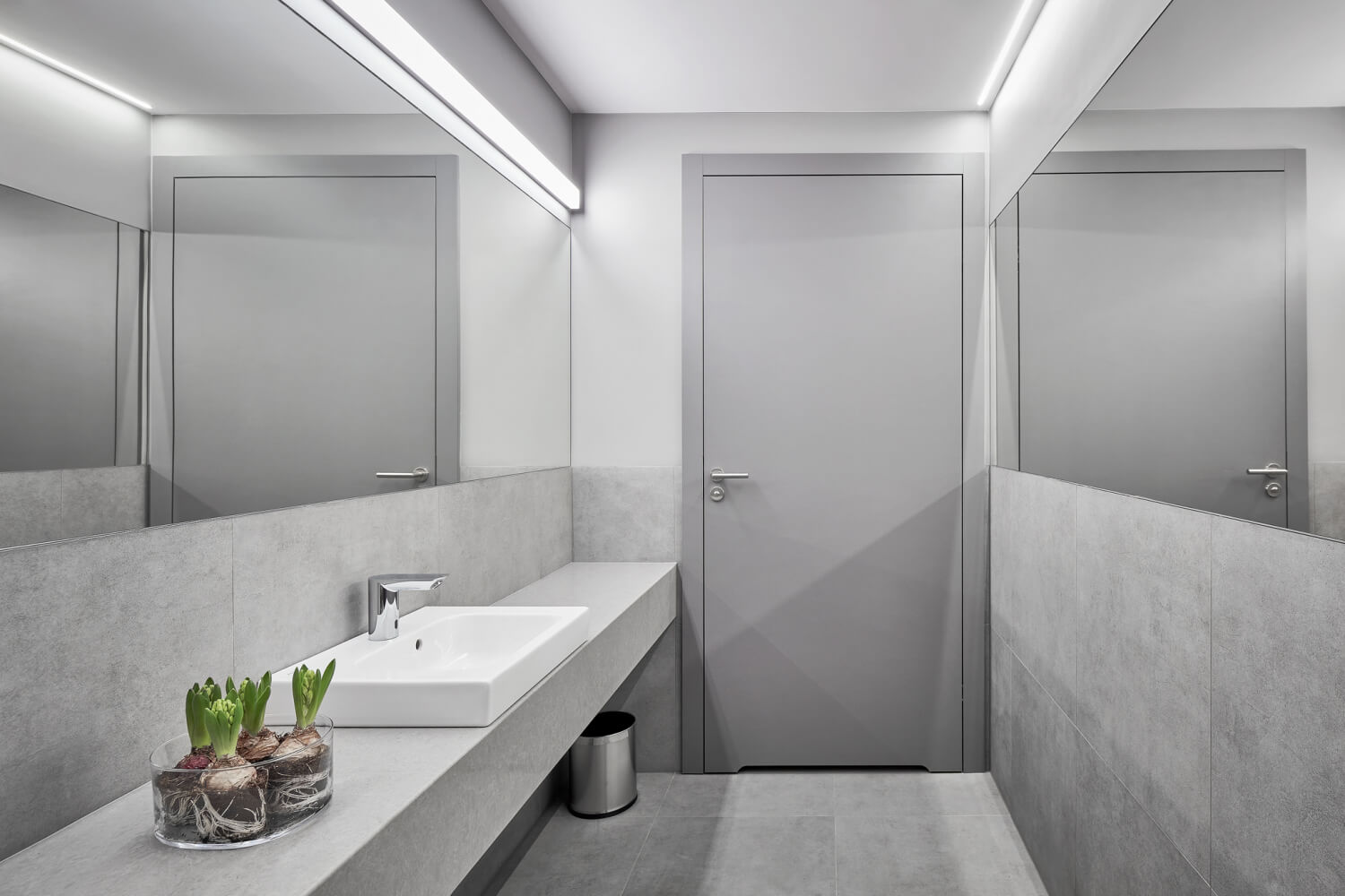 Technistone Noble Concrete Grey küchenarbeitsplatte aus Konglomerat nach Maß, Grau – Poliert