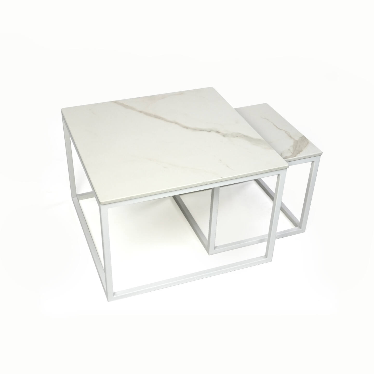 Tisch Franko Kanuhura Keramik Calacatta Michelangelo 60×60 & 40×40