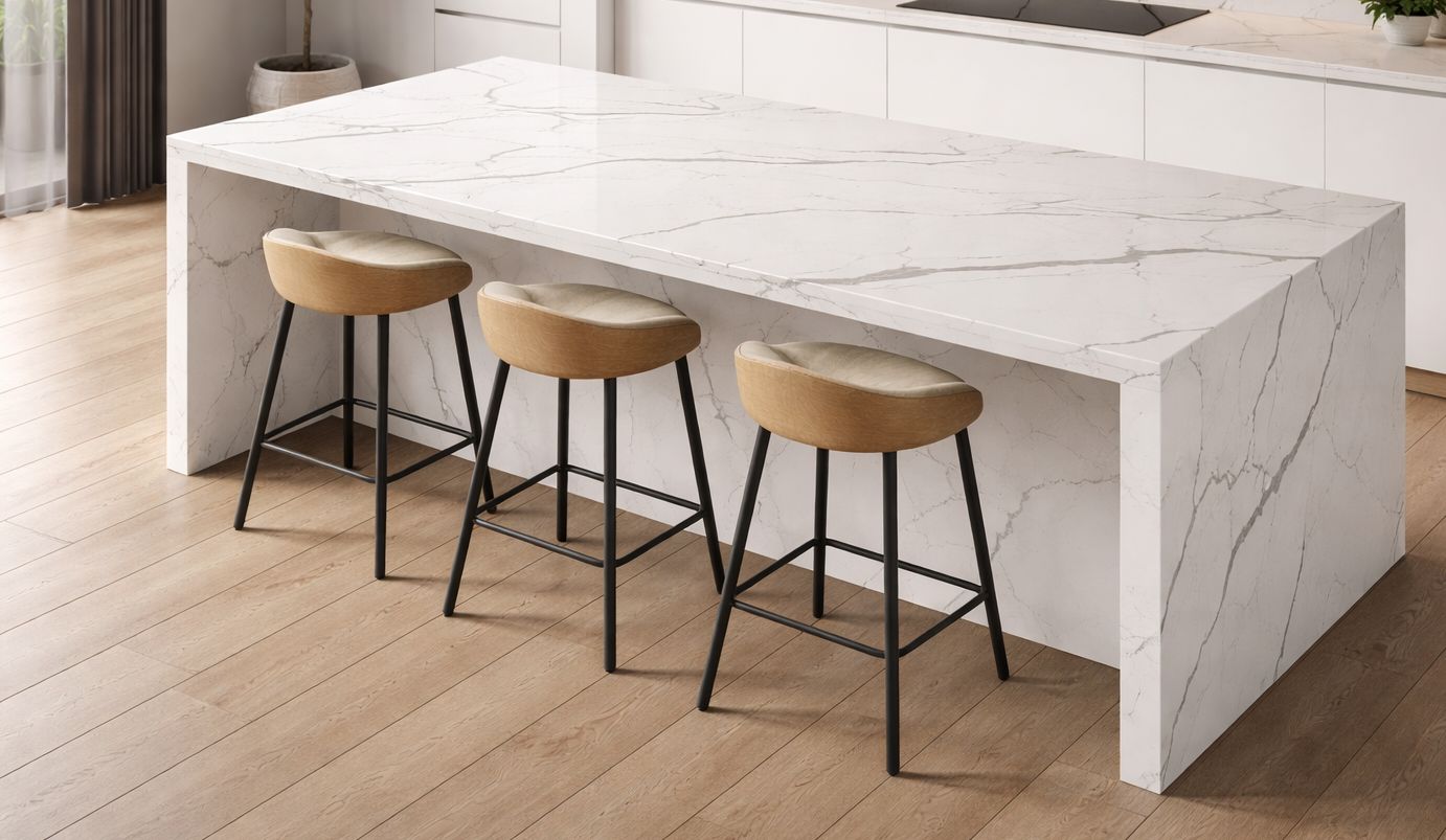 Konglomeráty F-Quartz Calacatta Prestige pro pracovní desku