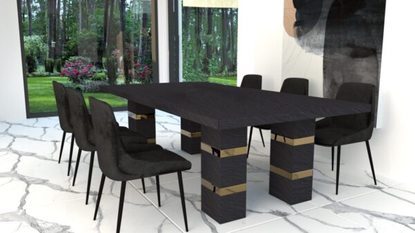 Stůl Franko Hercules z keramiky Franko Ardesia Nero A Spacco 240×120