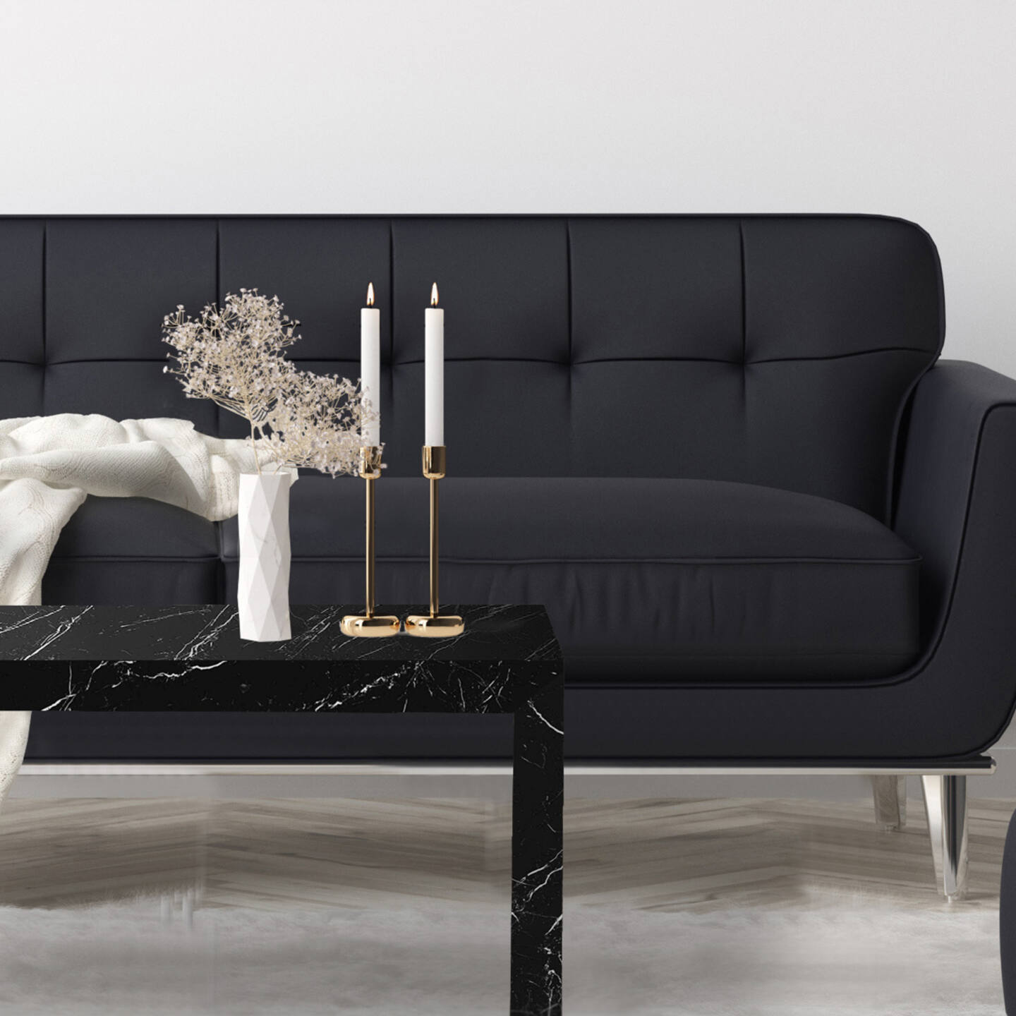 Stůl Franko Pina z keramiky Franko Nero Marquina 80×45