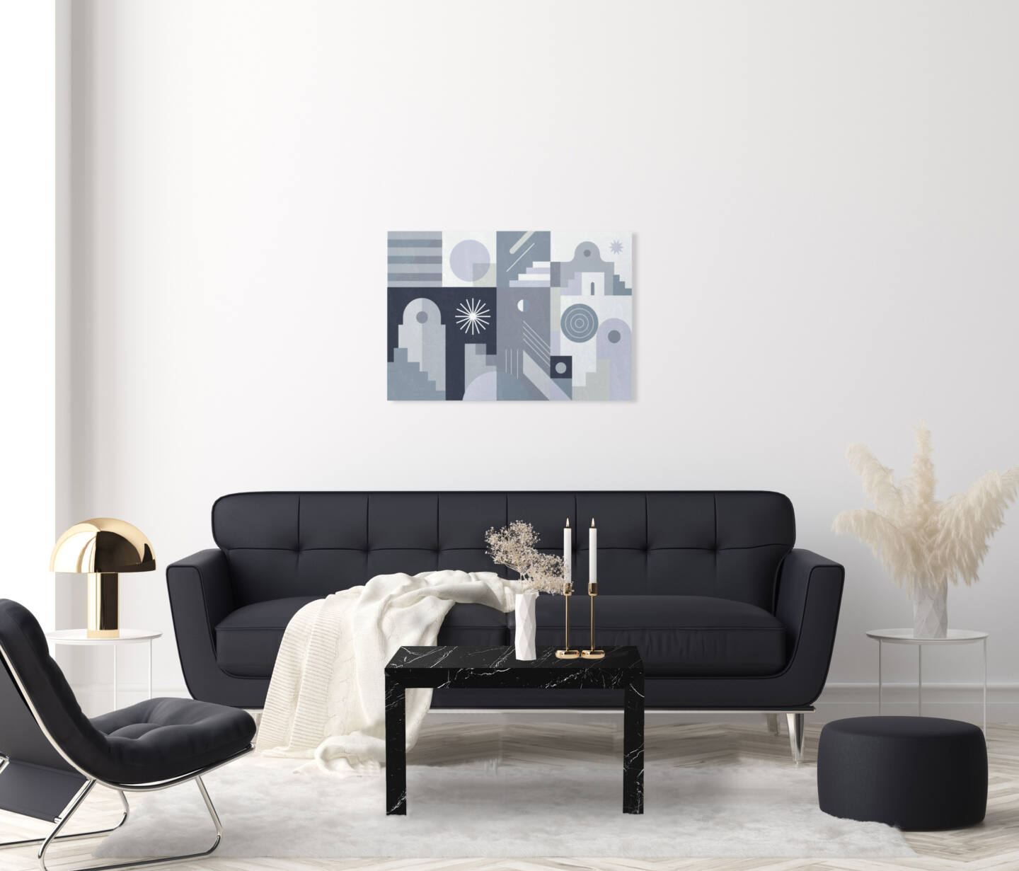 Stůl Franko Pina z keramiky Franko Nero Marquina 80×45
