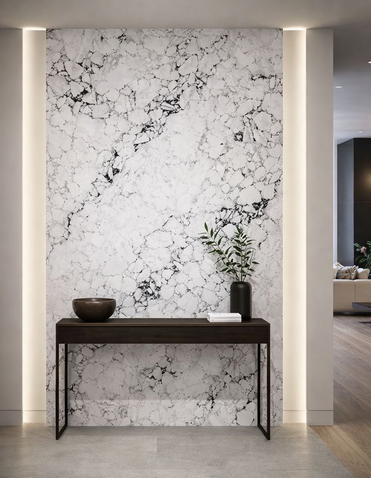 Konglomeráty F-Quartz Arabescato Supremo pro pracovní desky