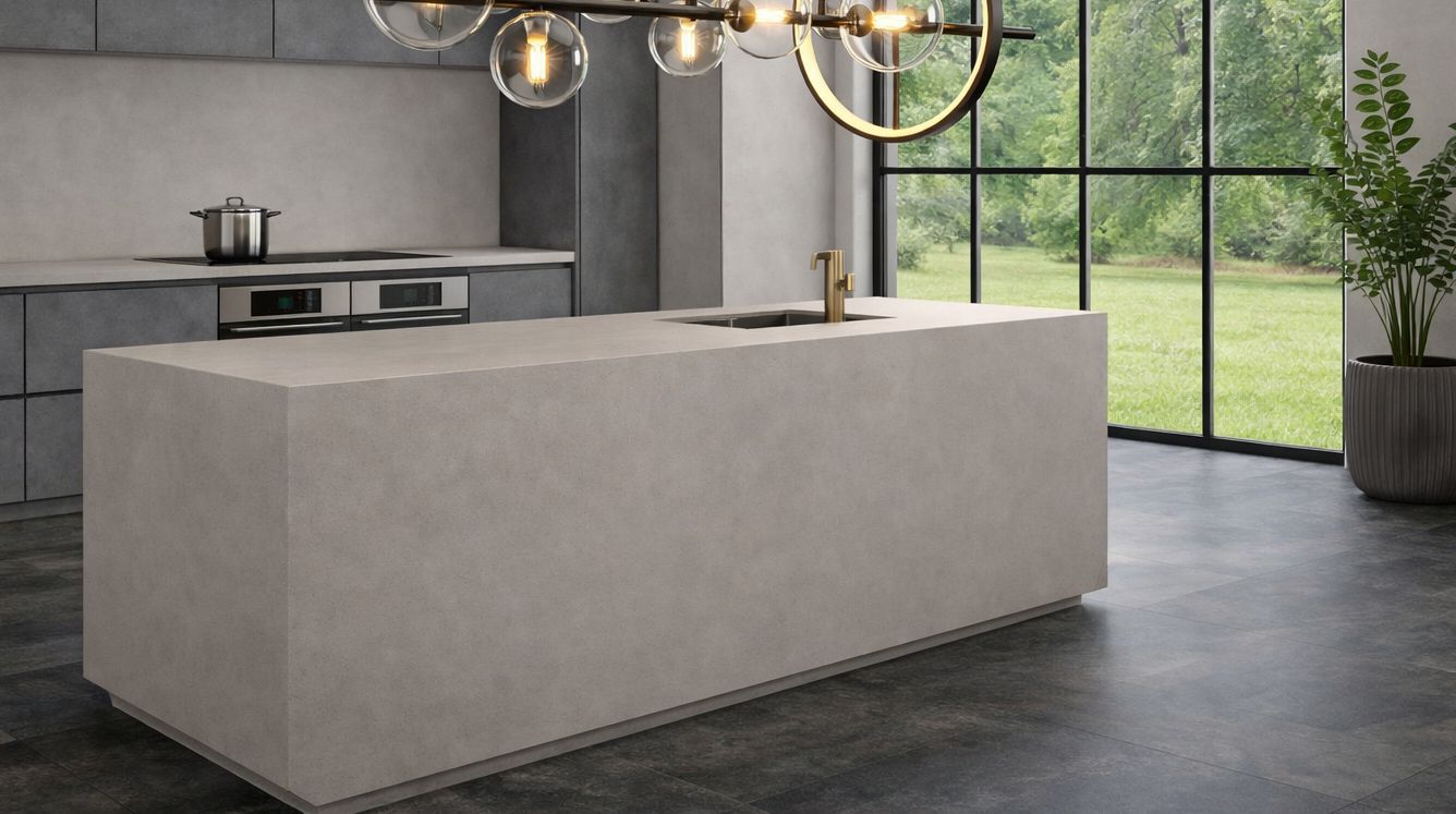 Kuchyňská pracovní deska z konglomerátu na míru, béžová – Caesarstone Wyndigo – leštěná