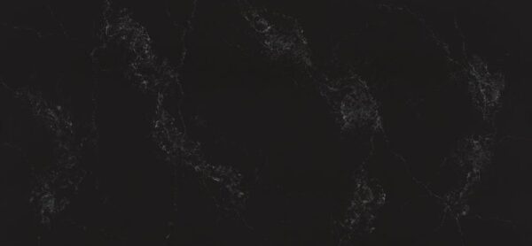 Kuchyňská deska z konglomerátu na míru, černá – Caesarstone Empira Black – leštěná