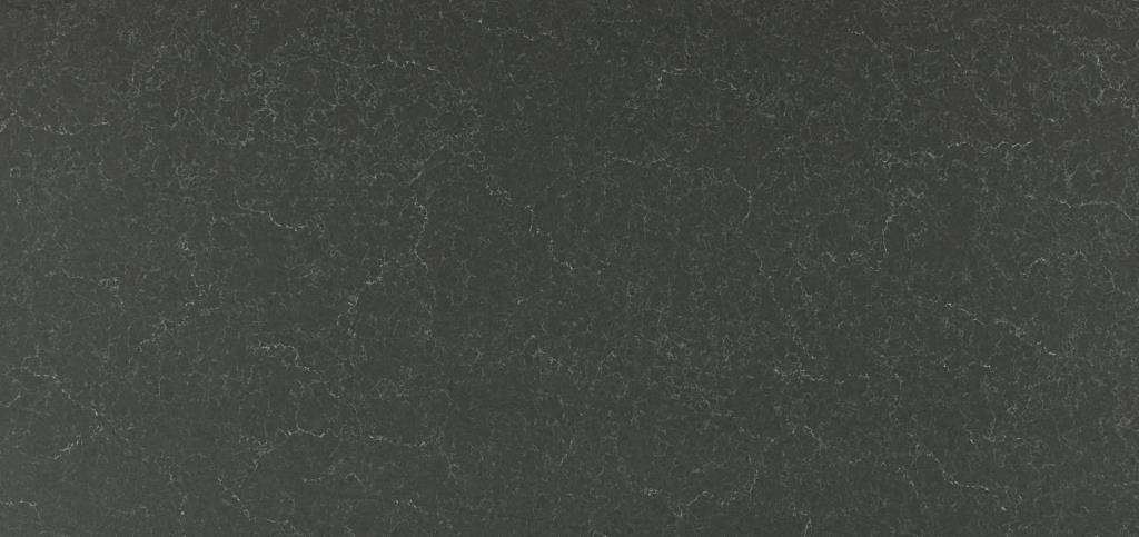 Kuchyňská deska z konglomerátu na míru, tmavě šedá – Caesarstone Piatra Grey – leštěná