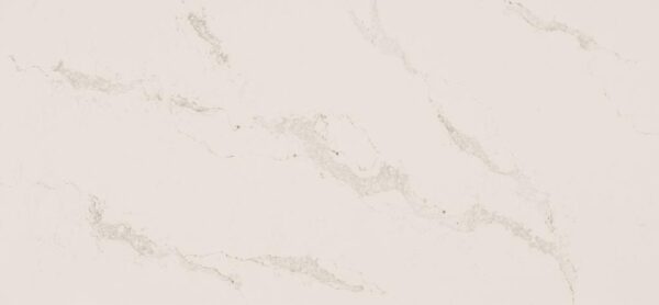 Kuchyňská deska z konglomerátu na míru, bílá – Caesarstone Statuario Maximus – leštěná