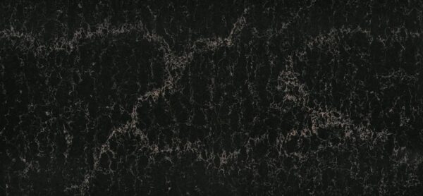 Kuchyňská deska z konglomerátu na míru, černá – Caesarstone Vanilla Noir – leštěná